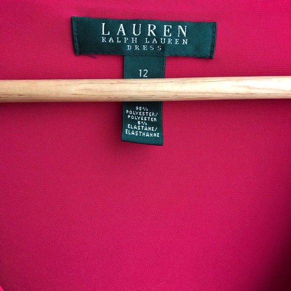 NWT Ralph Lauren Matte Jersey Dress Hot Coral 12 - Picture 4 of 4